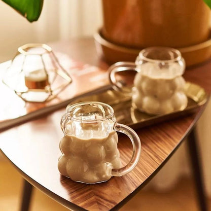 Bubble glass mug