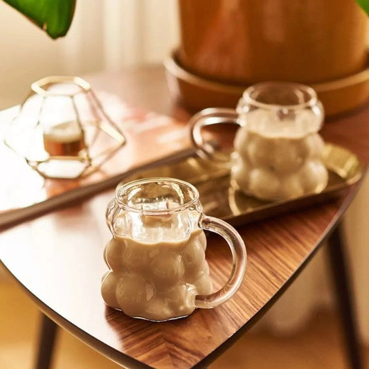 Bubble glass mug