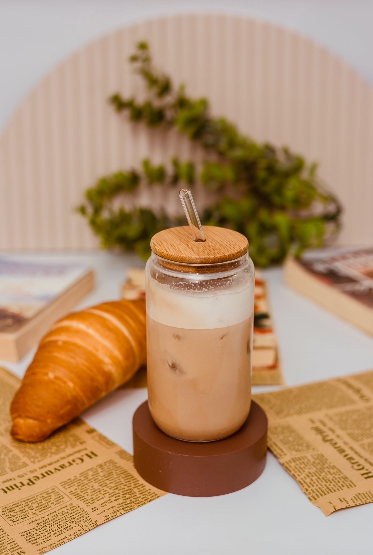 Ice coffee glass