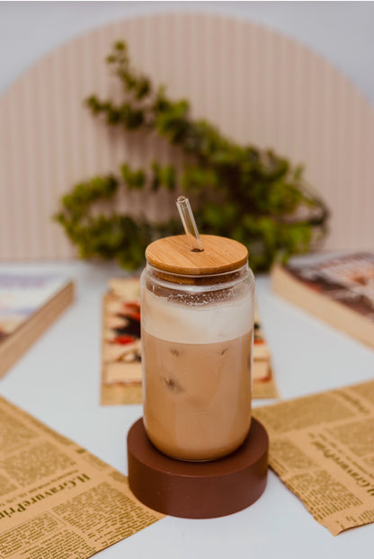 Ice coffee glass